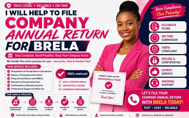 I Will File Your Company Annual Return with BRELA